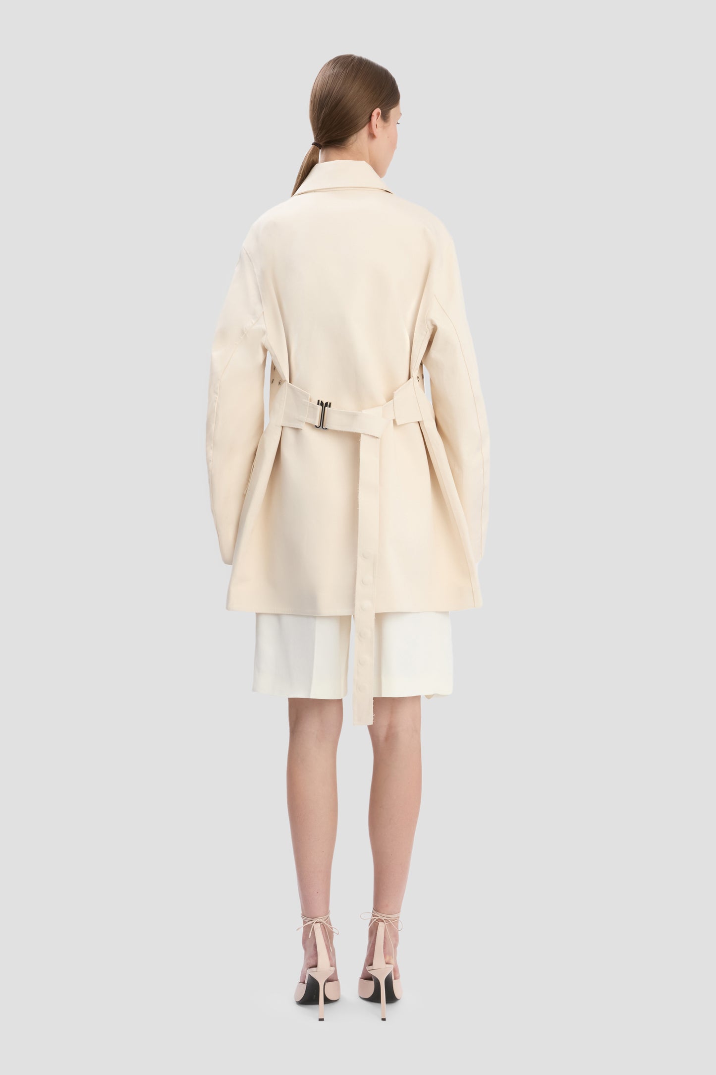 VB X Mackintosh Caban Coat In Putty