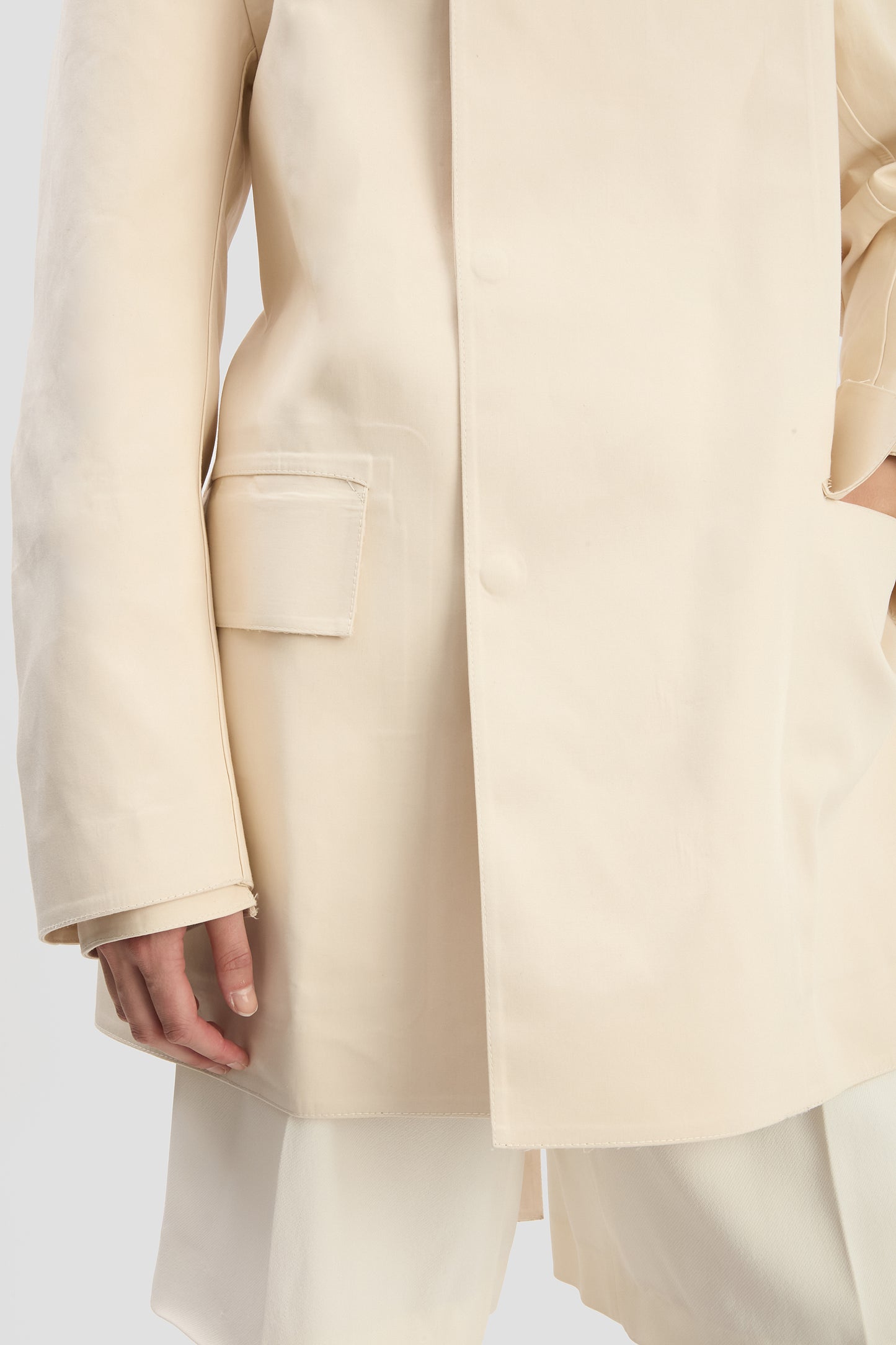VB X Mackintosh Caban Coat In Putty