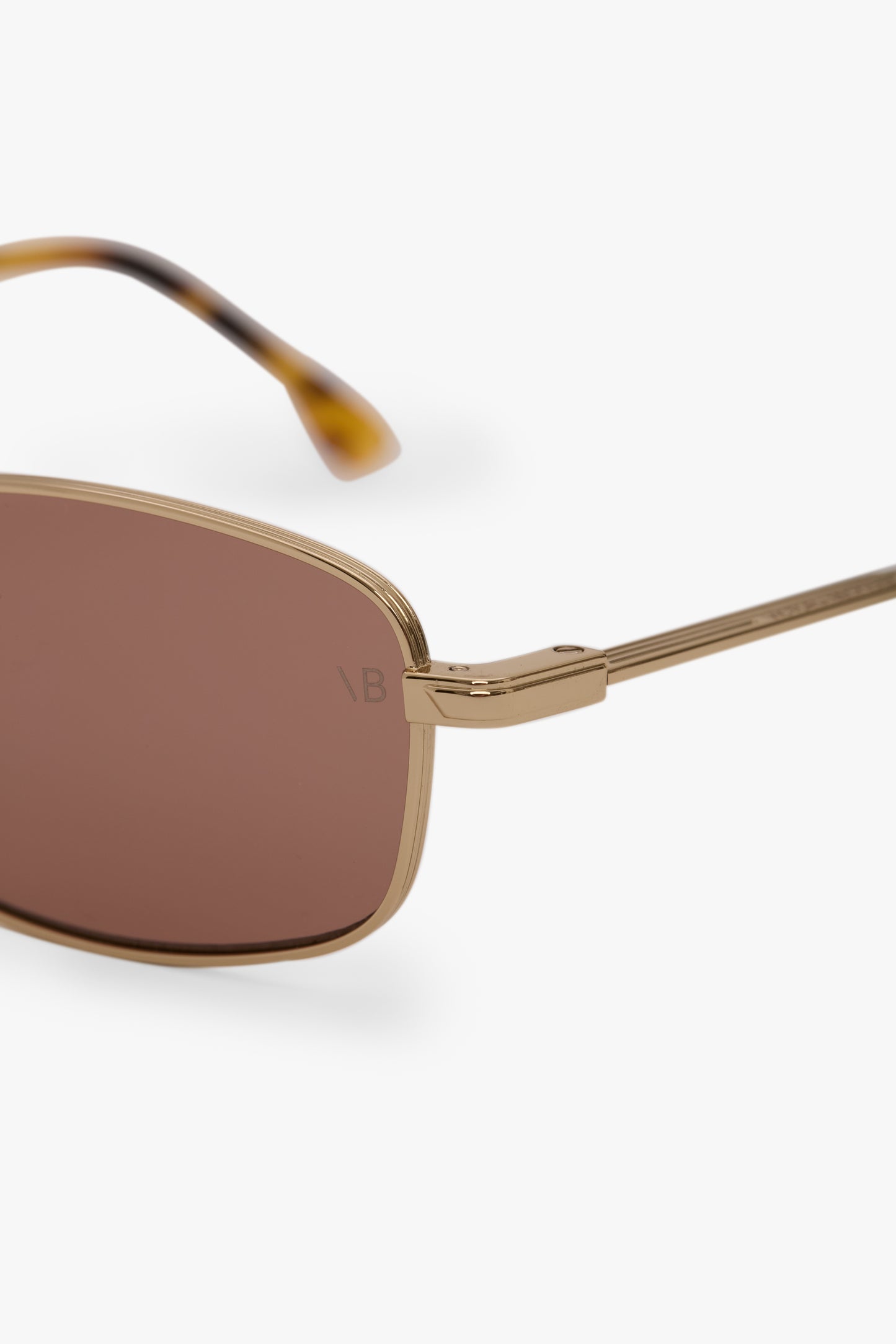 Metal Sunglasses In Gold Honey Havana
