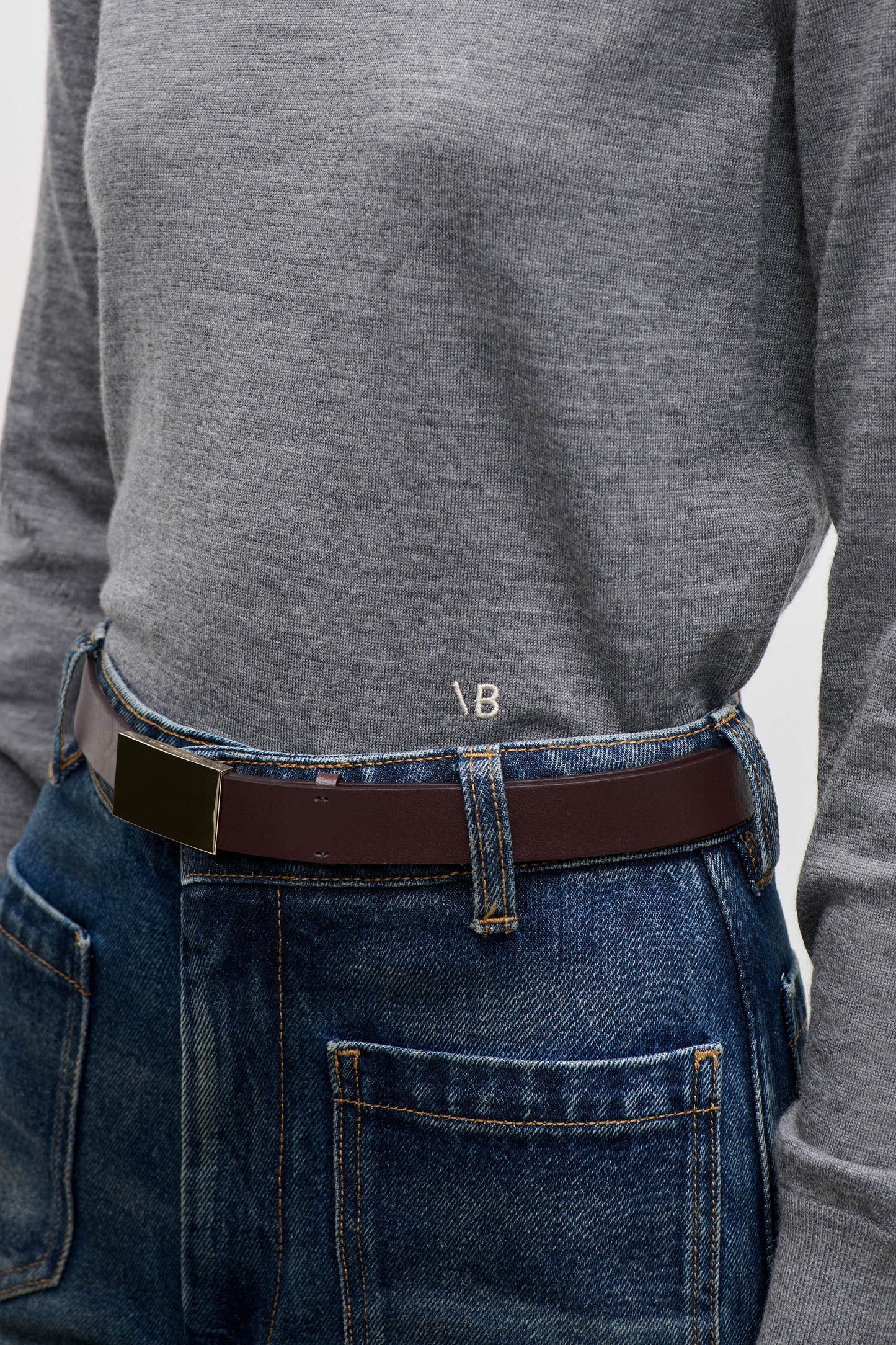 Austen Jumper In Grey Marl