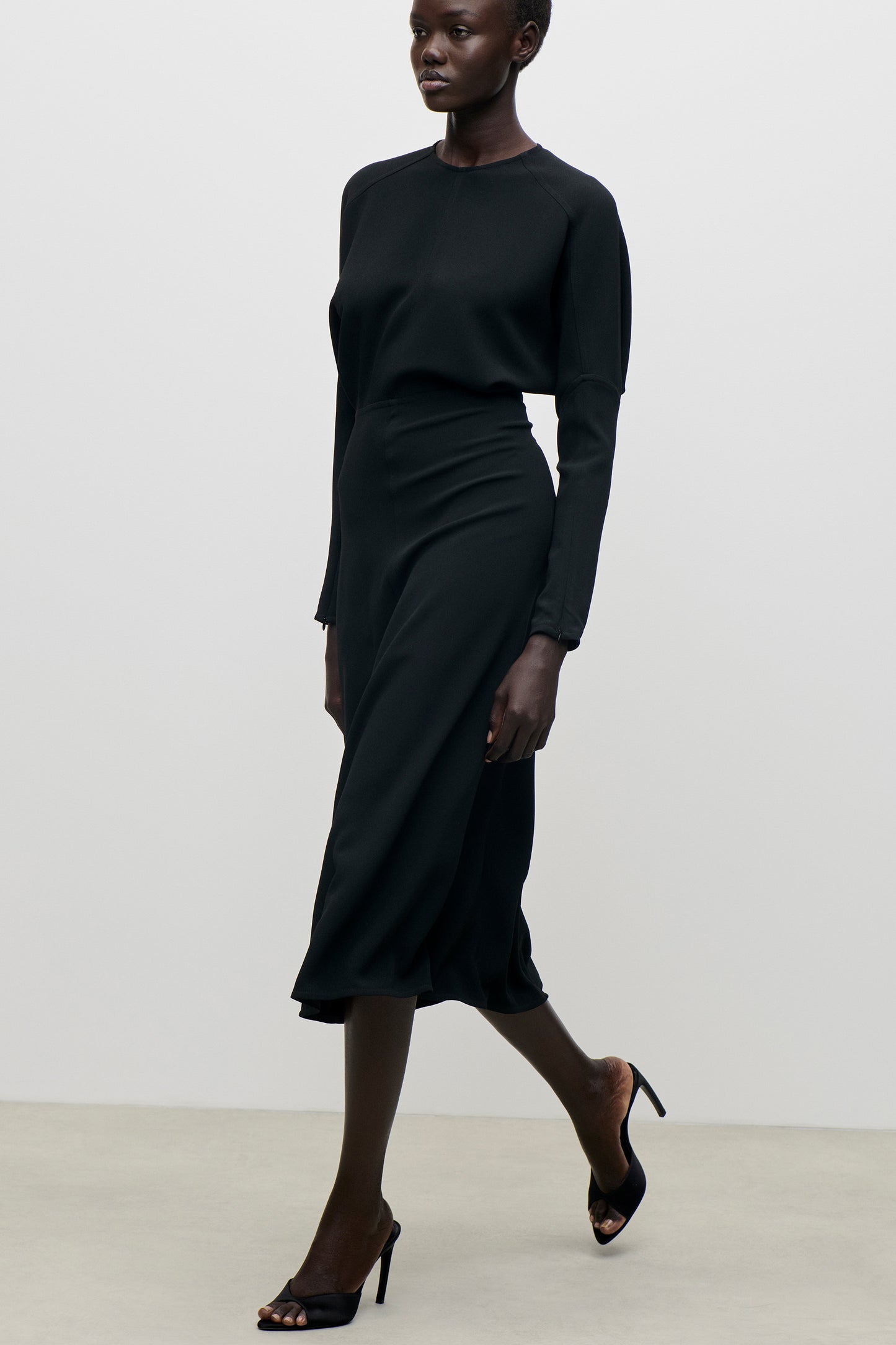 Dolman Midi Dress In Black – Victoria Beckham