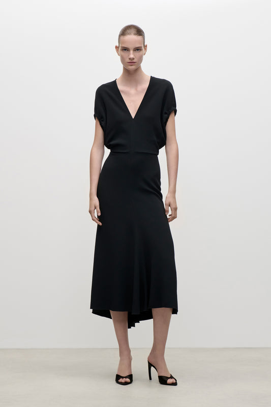 Edith Midi Dress In Black