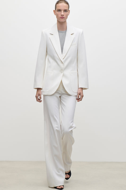 Tailored Jacket In Ivory – Victoria Beckham
