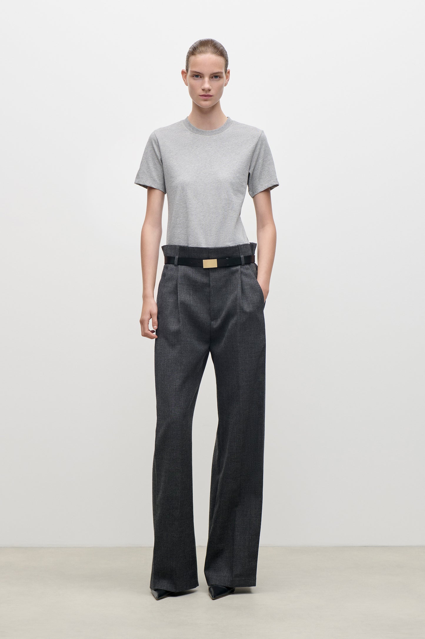 Jamie T-Shirt In Grey Marl