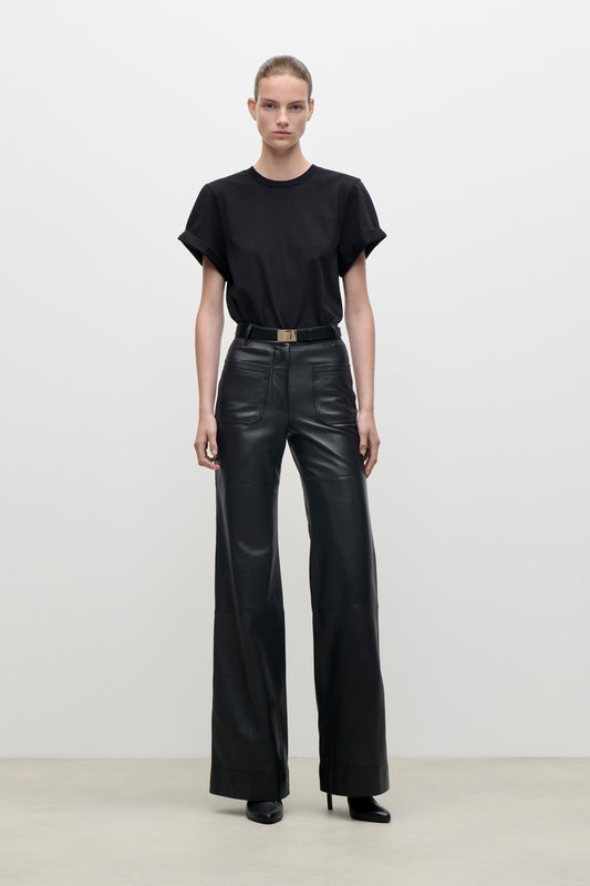 Leather Alina Trouser In Black