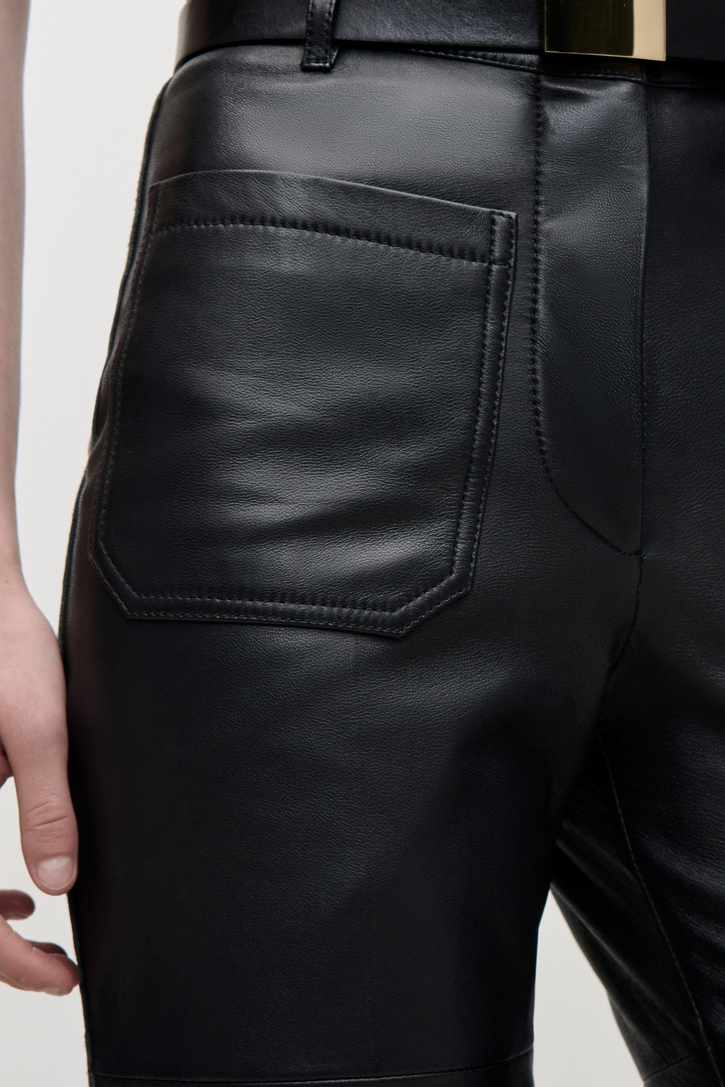 Leather Alina Trouser In Black