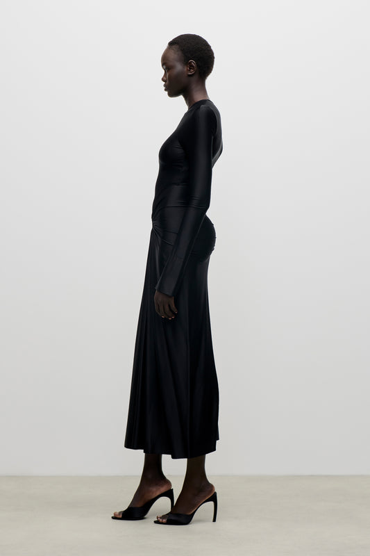 Frances Midi Dress In Black