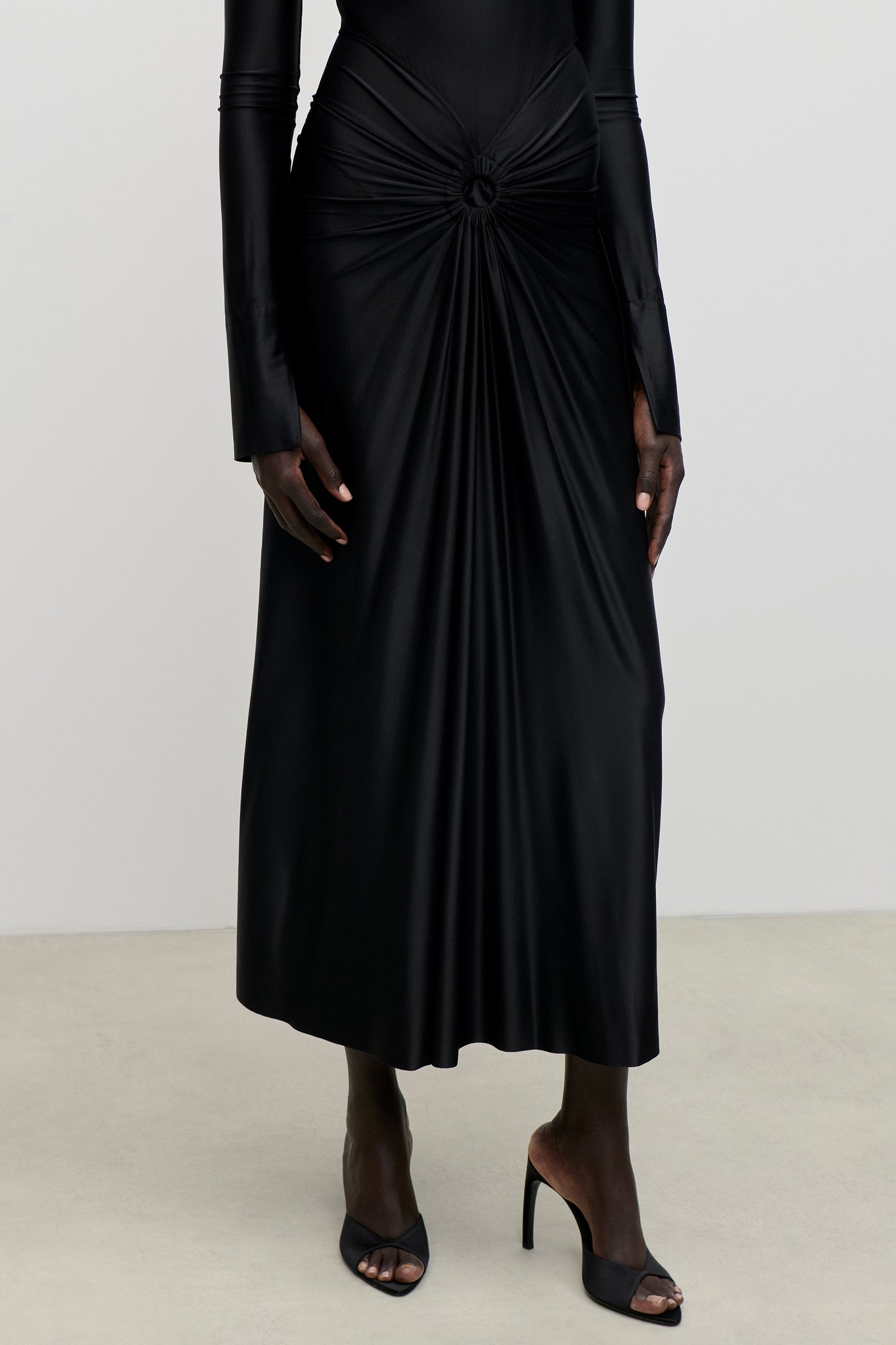Frances Midi Dress In Black