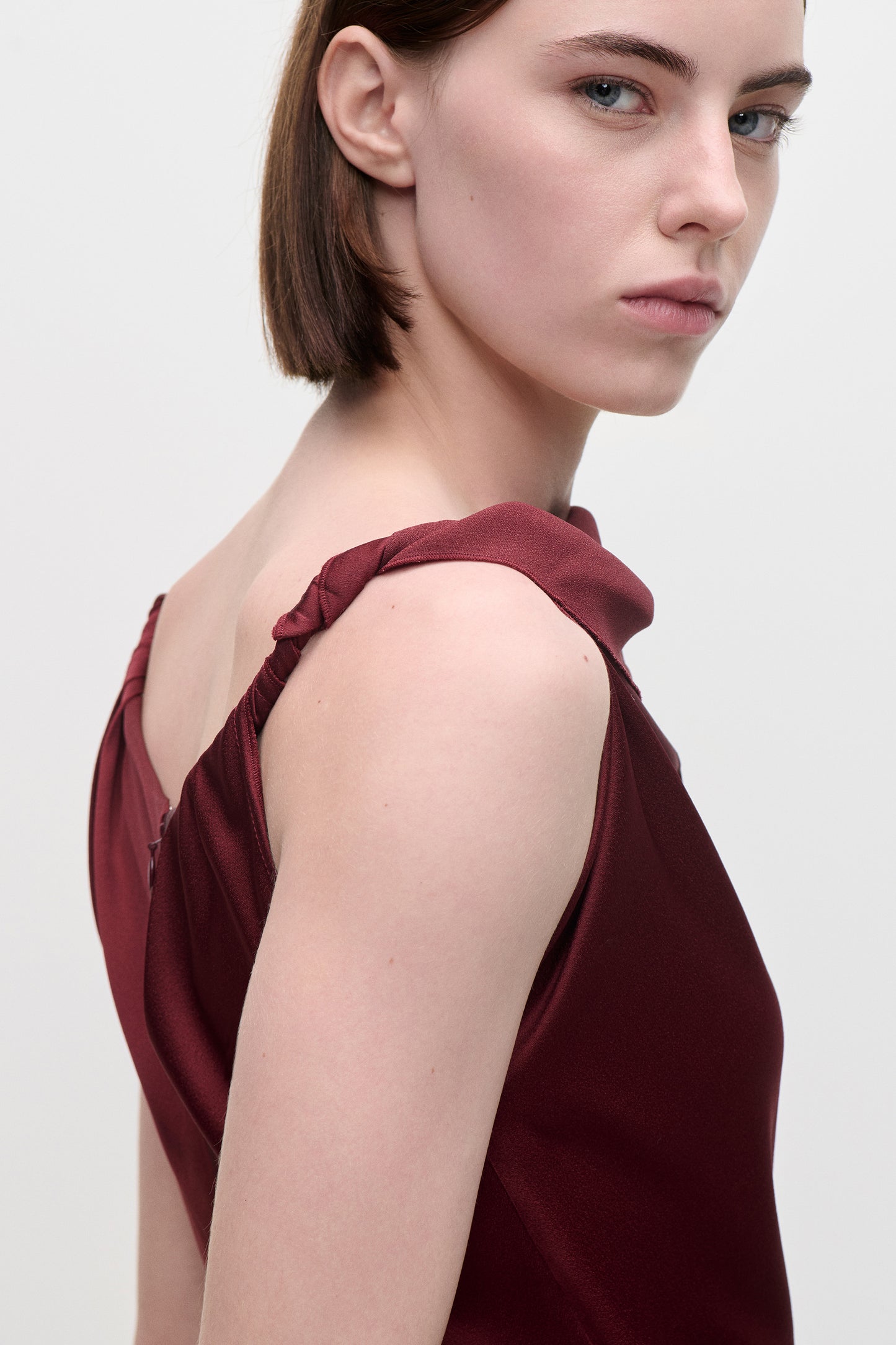 Posy Midi Dress in Burgundy