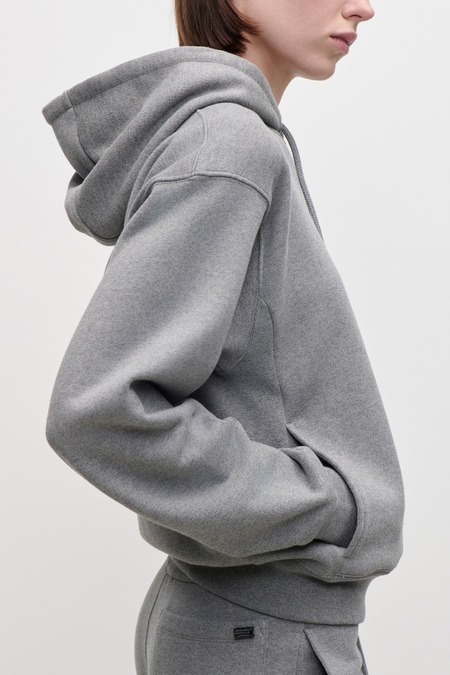 Mica Hoodie In Mid Grey Marl