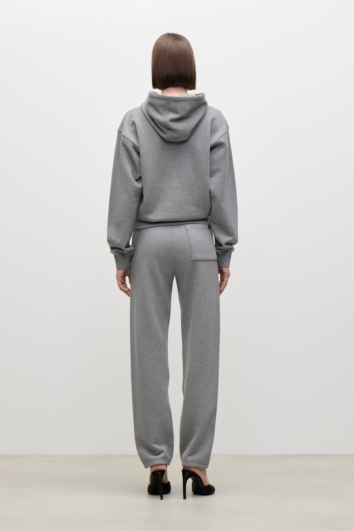 Mica Hoodie In Mid Grey Marl