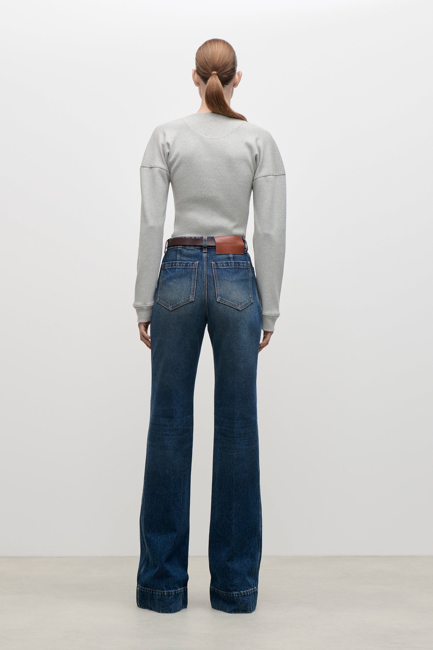 Hazel Top In Grey Marl