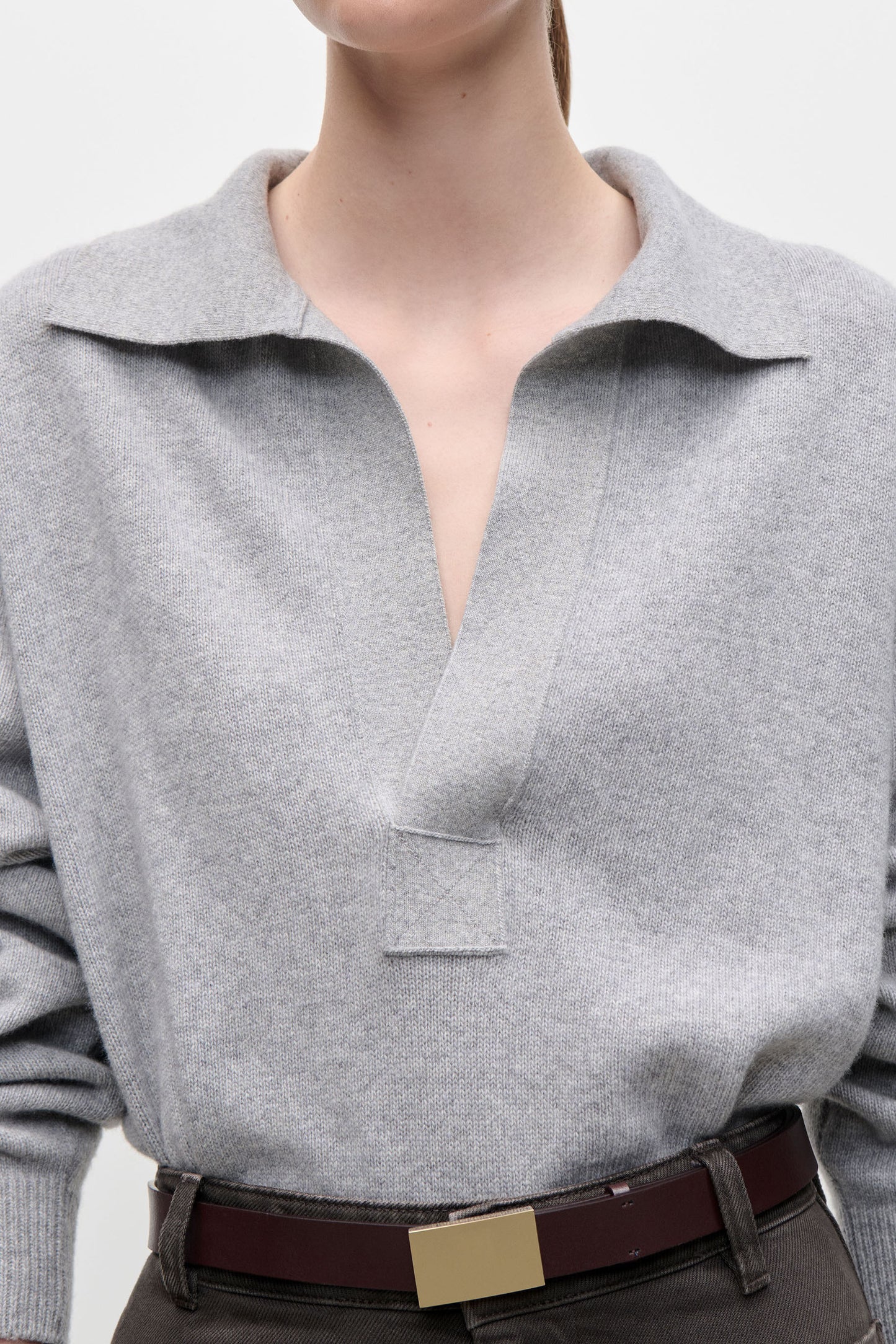 Genevieve Jumper In Mid Grey Marl
