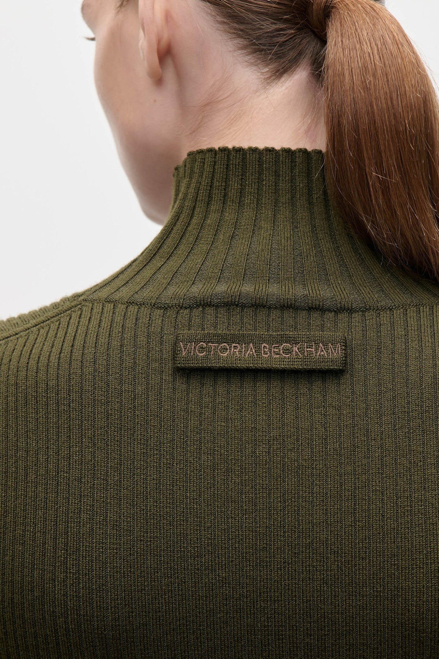 High Neck Jumper In Green