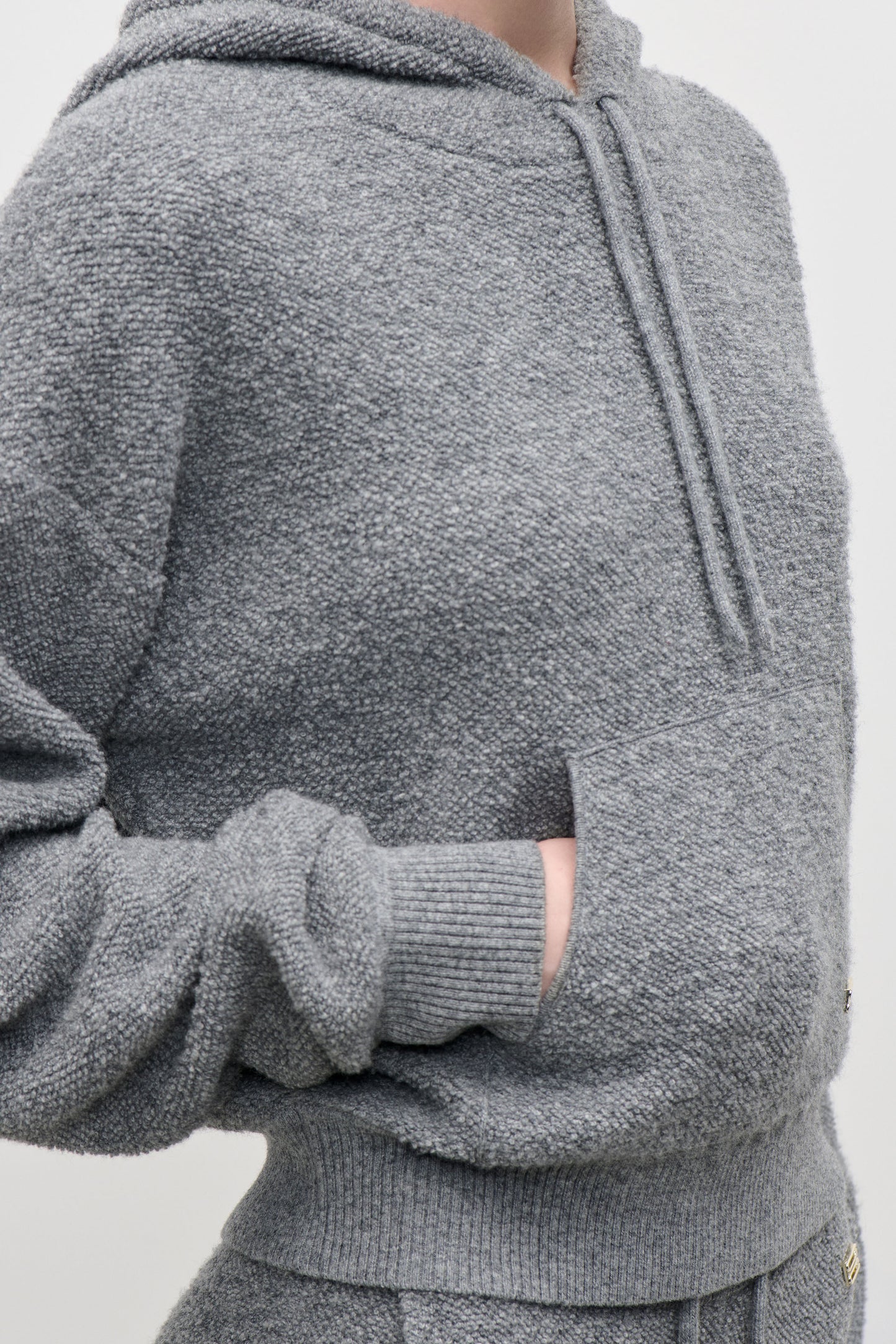 Lana Hoodie In Mid Grey