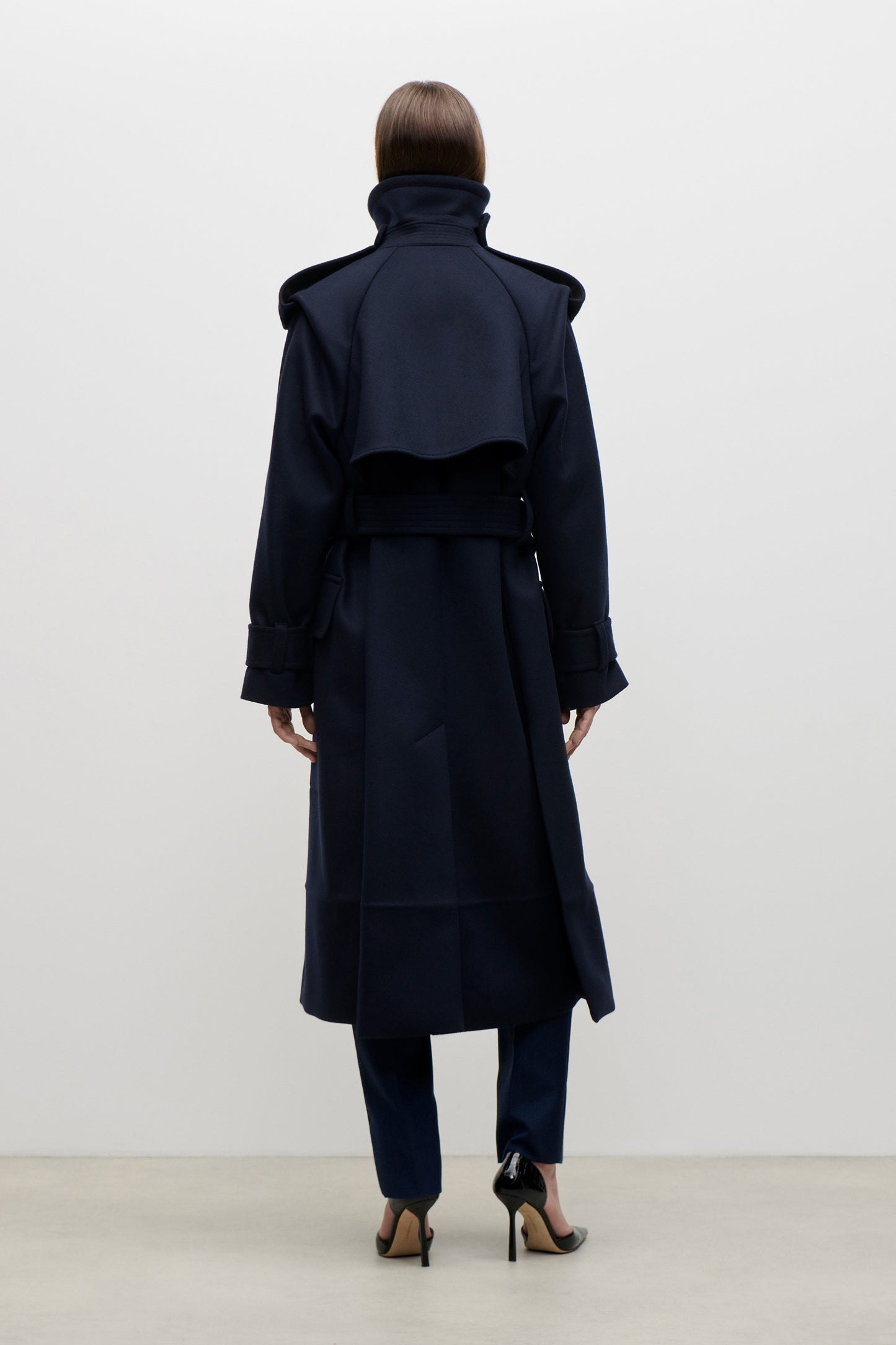 Philippa Trench Coat In Dark Navy