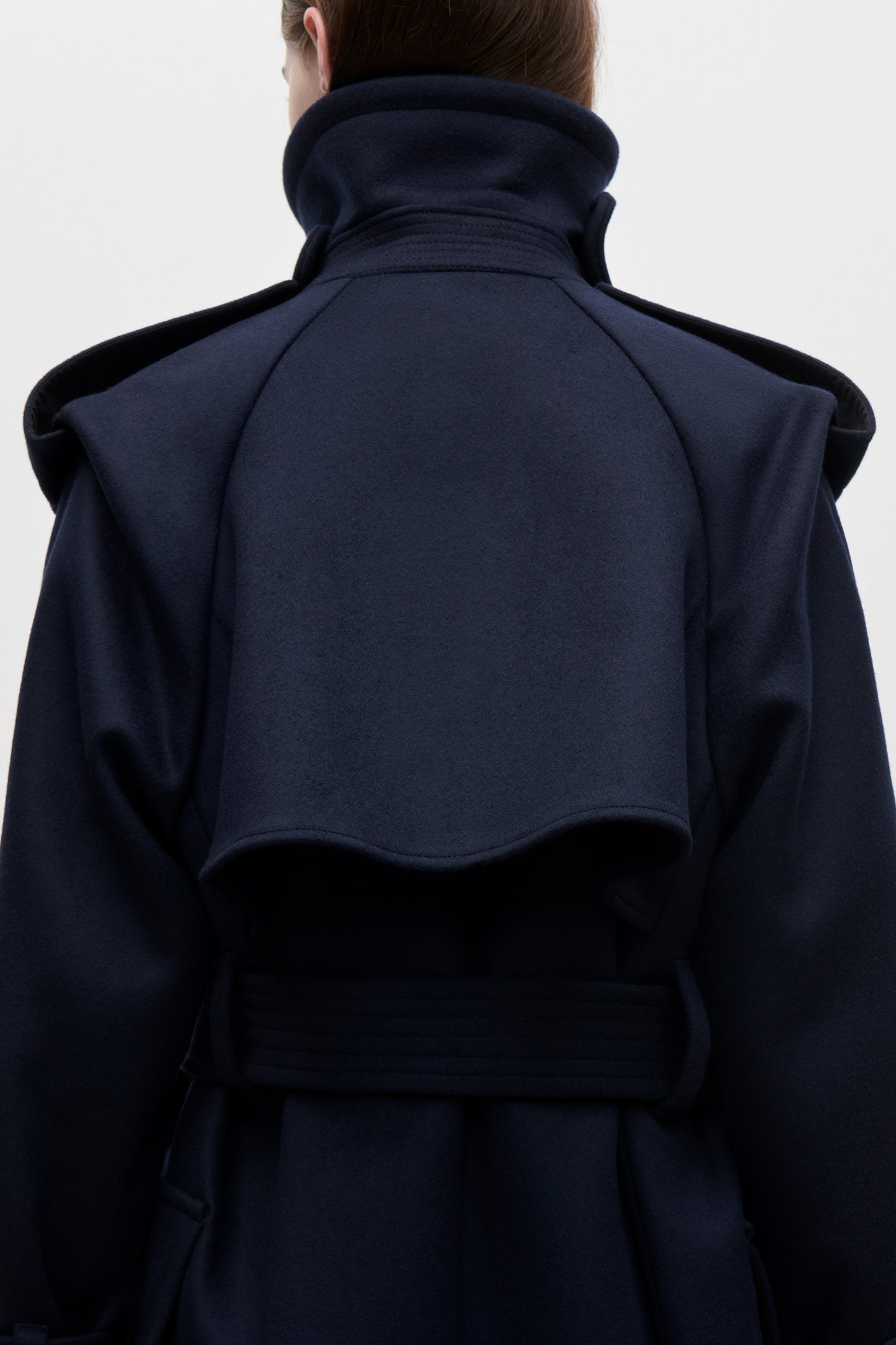 Philippa Trench Coat In Dark Navy