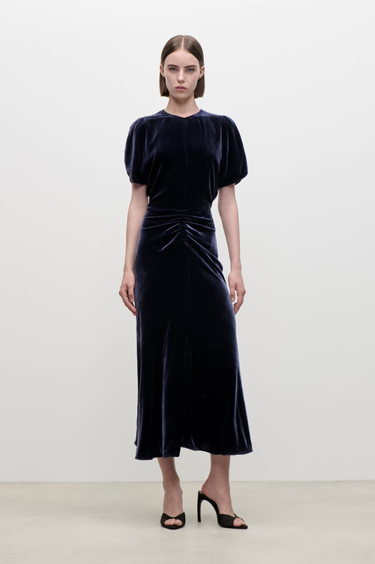 Bela Midi Dress In Navy