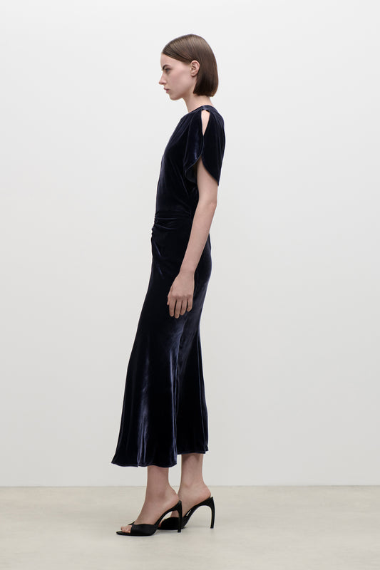 Bela Midi Dress In Navy