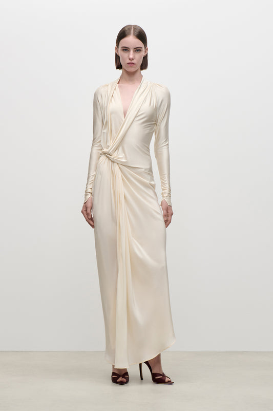 Lea Midi Dress In Ivory