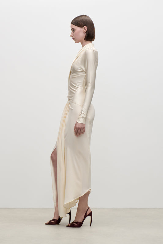Lea Midi Dress In Ivory