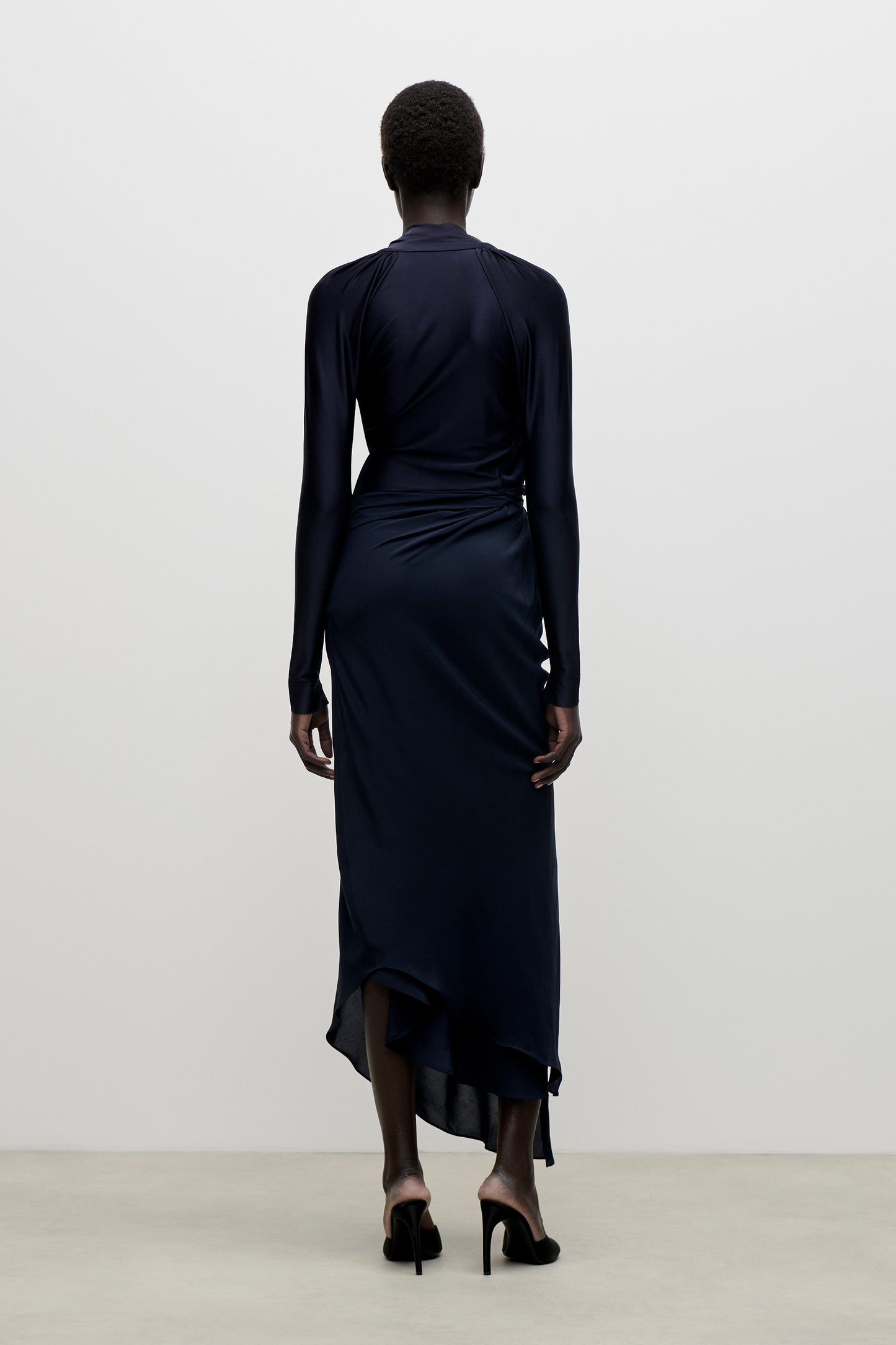 Lea Midi Dress In Navy
