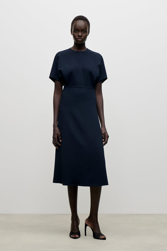 Eleanor Midi Dress In Navy