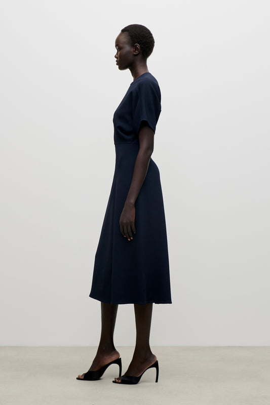 Eleanor Midi Dress In Navy