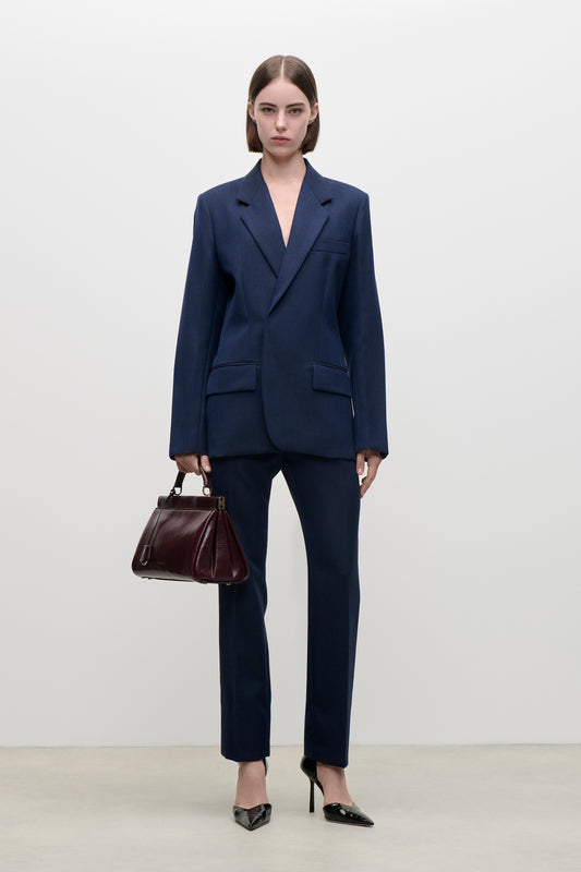 Single Breasted Jacket In Blue