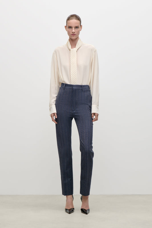 Extended Pocket Trouser In Blue Melange