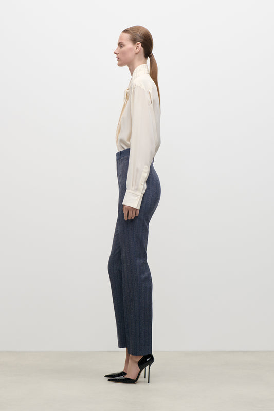 Extended Pocket Trouser In Blue Melange