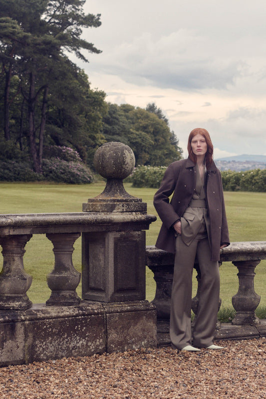 Victoria Beckham X Mackintosh Caban Coat In Brown