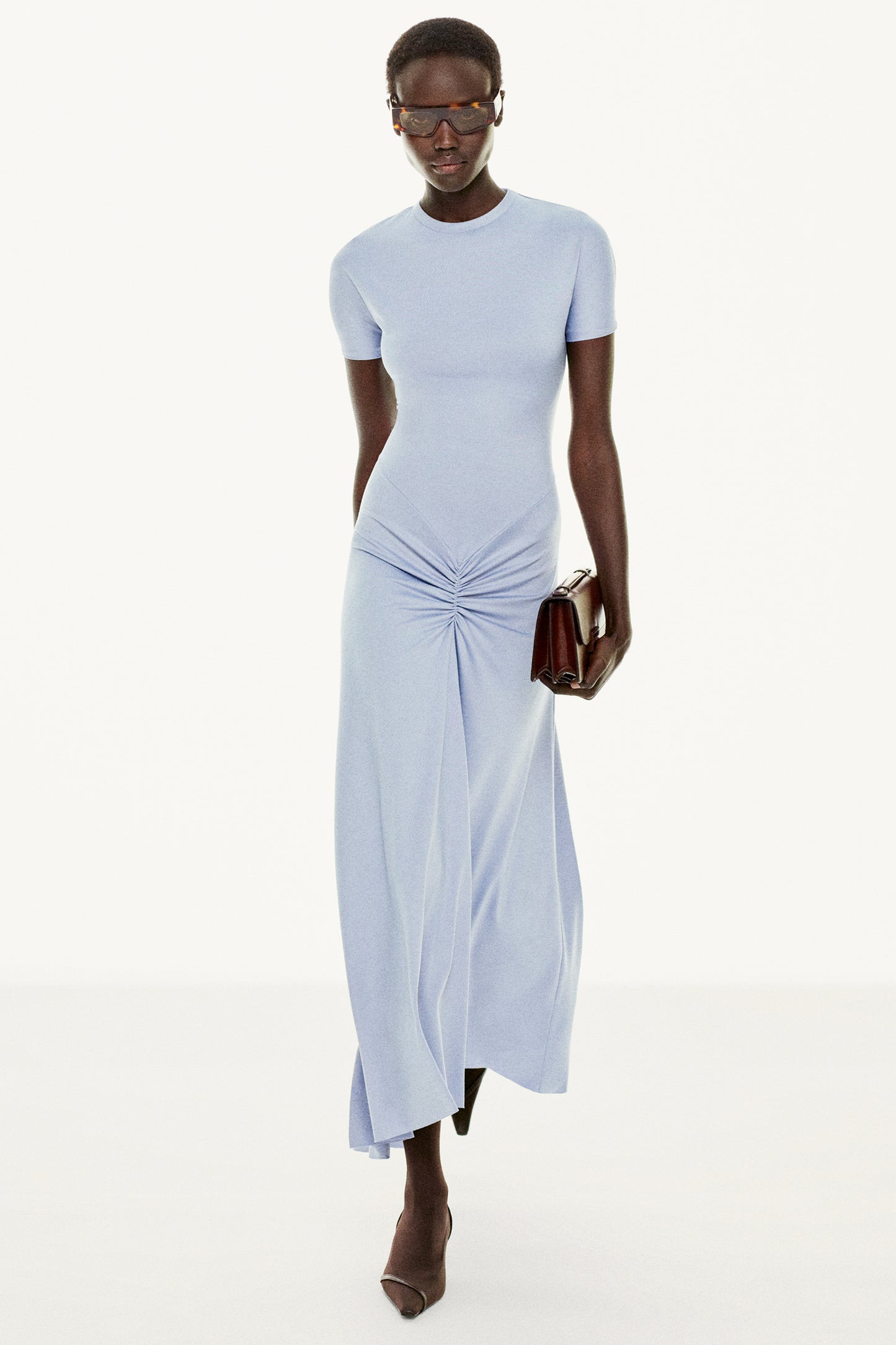 Blaire Midi Dress In Delphinium Blue Victoria Beckham UK Blaire Midi Dress In Delphinium Blue Victoria Beckham UK