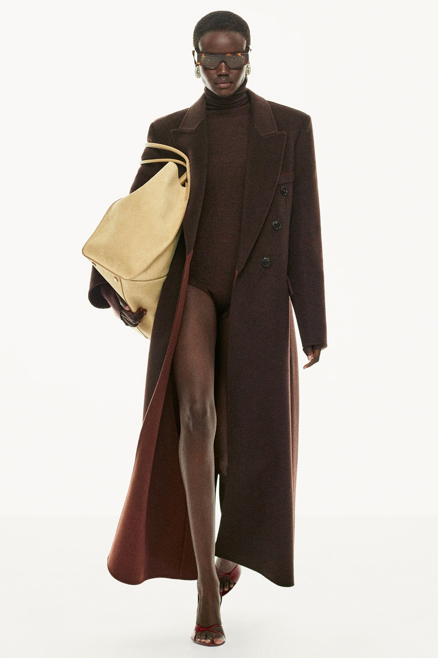 コート Victoria Beckham 'Double Faced' coat Double Faced Overcoat In Dark Chocolate – Victoria Beckham UK