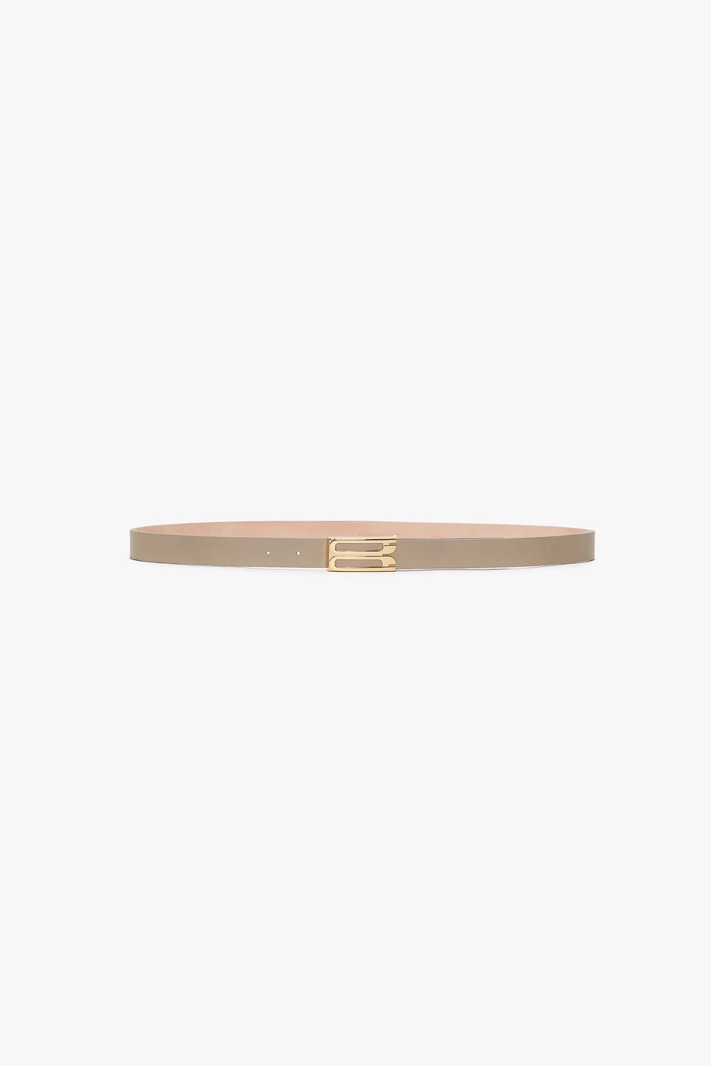 Frame Belt In Beige Leather