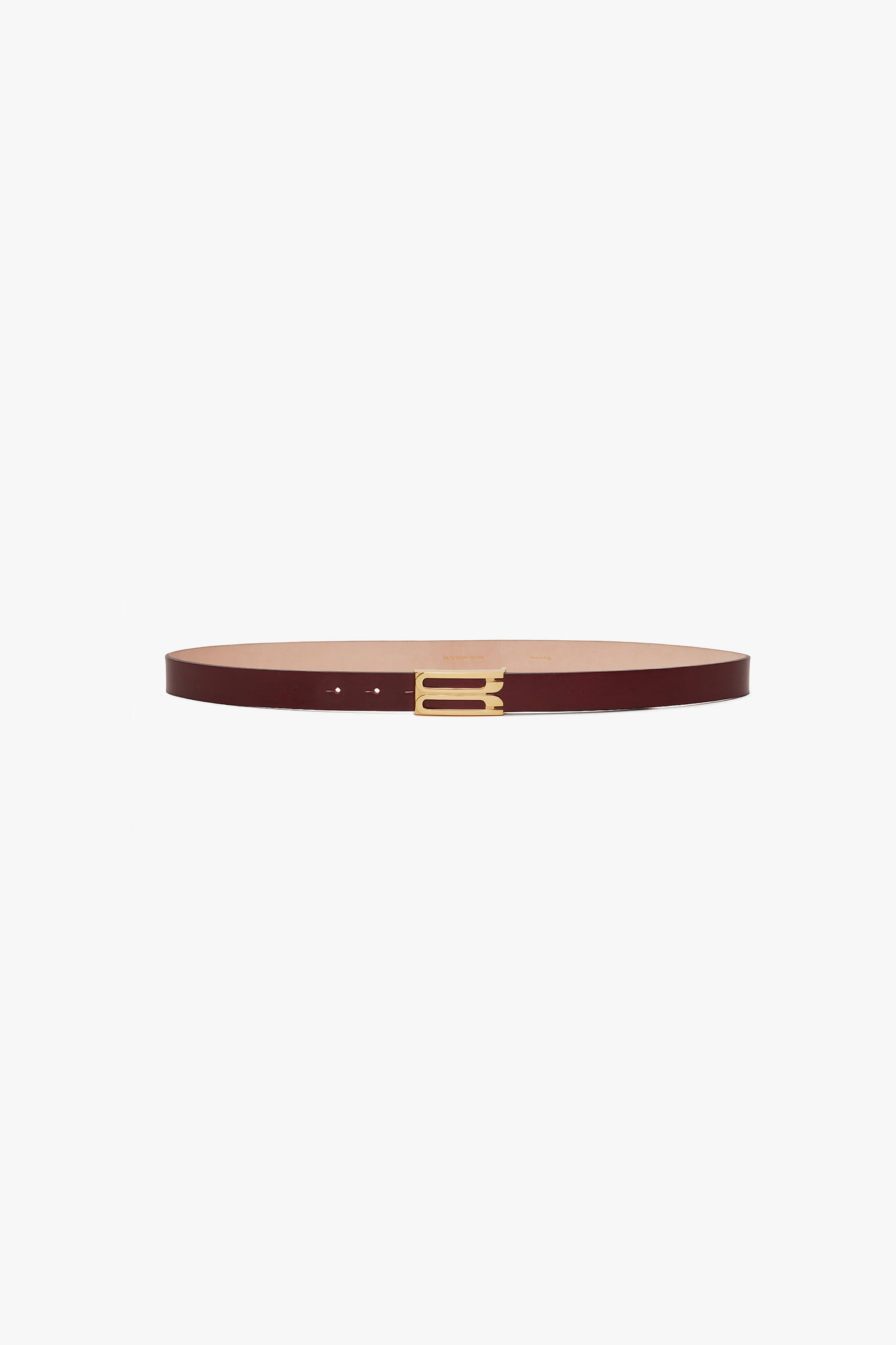Dorian Belt In Burgundy Leather – Victoria Beckham UK
