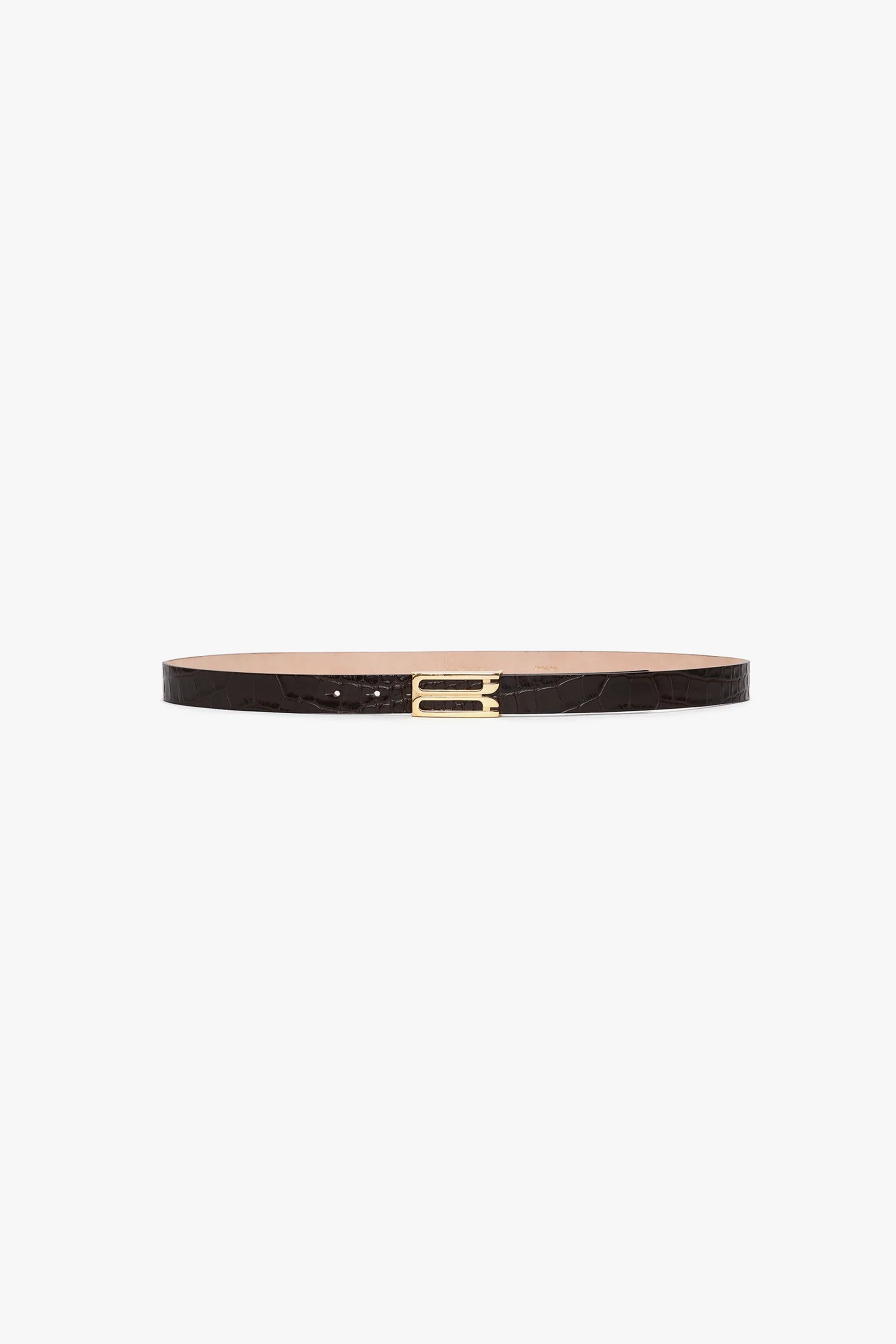 Dorian Frame Belt Croc Embossed Leather