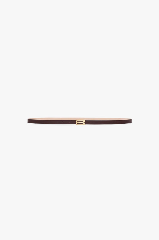 Micro Dorian Belt In Burgundy Leather