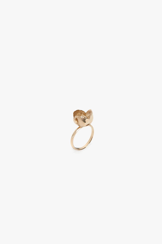 Camellia Flower Ring In Gold