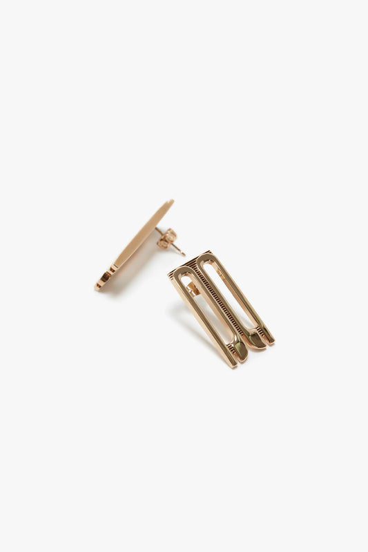 Frame Stud Earrings In Gold
