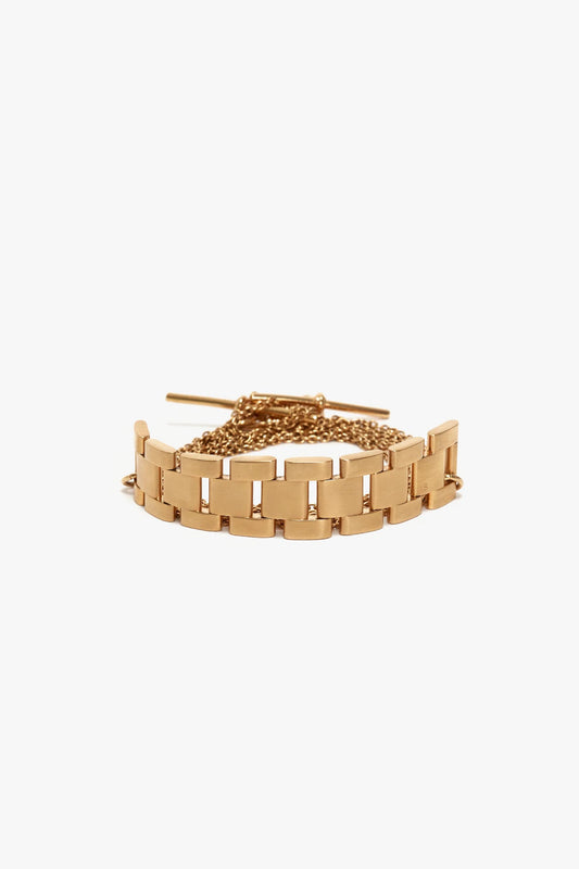 Chain Wrap Necklace In Brushed Gold