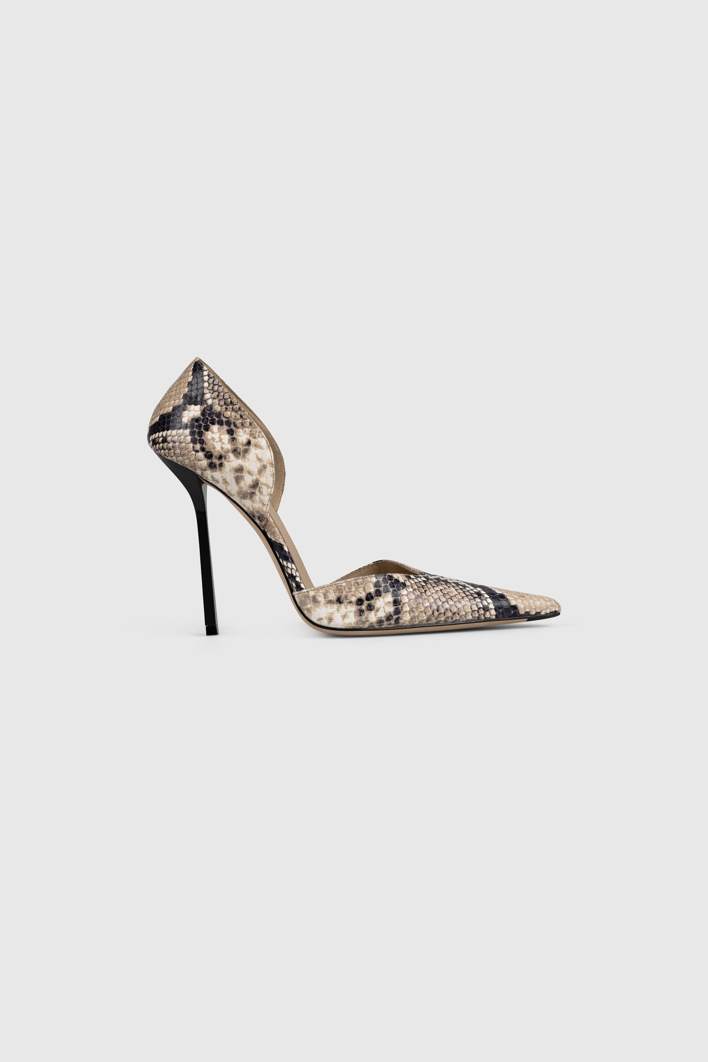 Victoria Angle D'Orsay Pump 115 Snake Print Leather