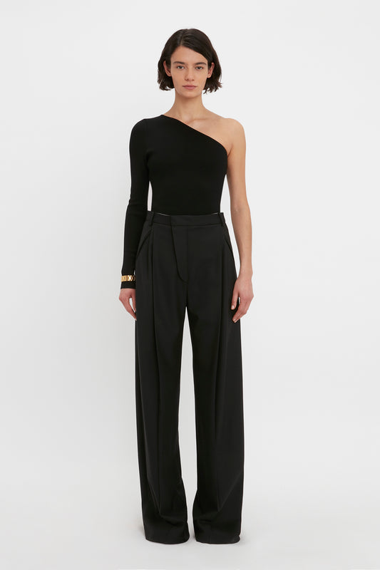 VB Body One Shoulder Top In Black