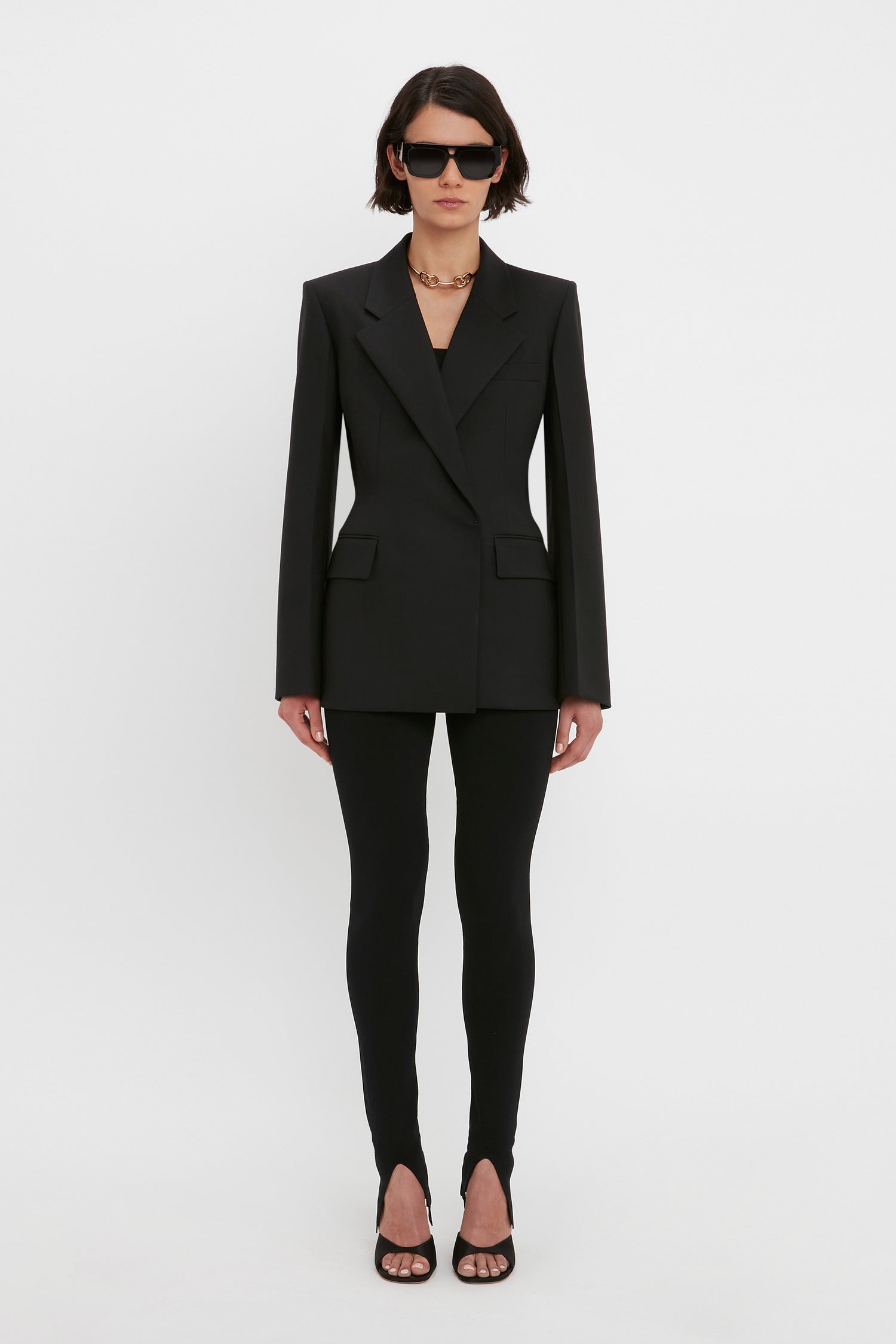 Victoria Beckham VB Body Slit-Hem Leggings - Bergdorf Goodman