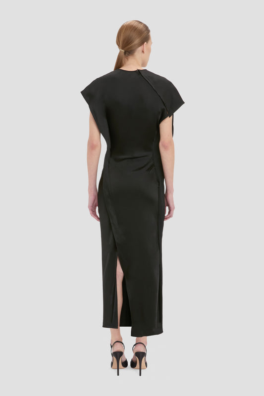 victoria beckham halter neck dress Halter Neck Midi Dress In Elderflower – Victoria Beckham