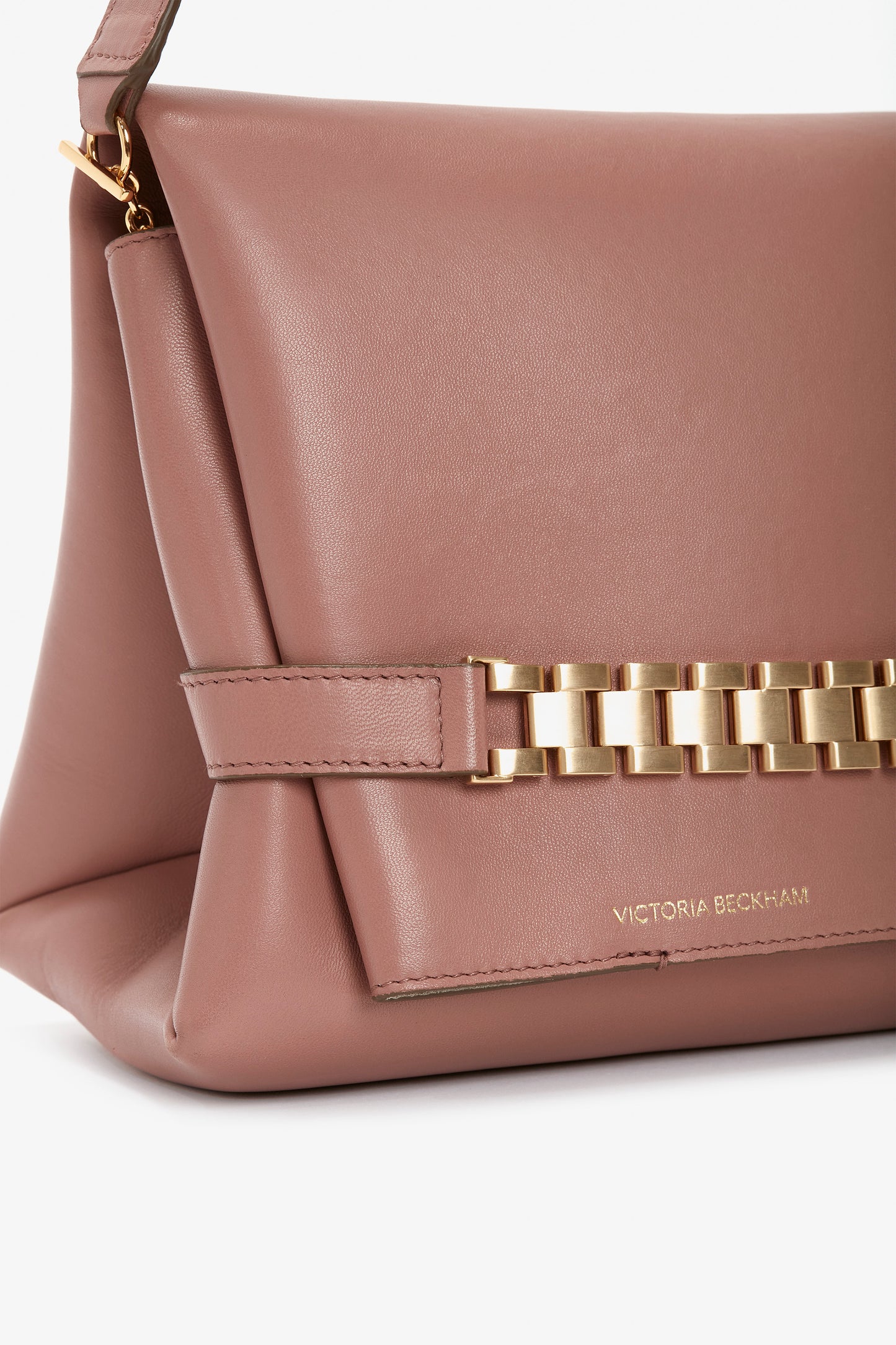 Mini Pouch With Long Strap In Truffle Leather