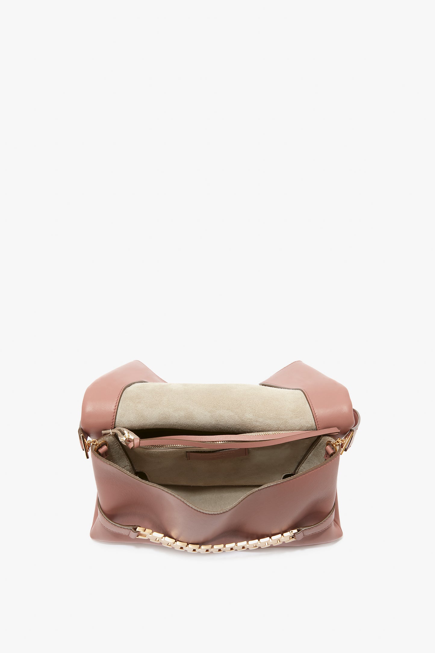 Mini Pouch With Long Strap In Truffle Leather