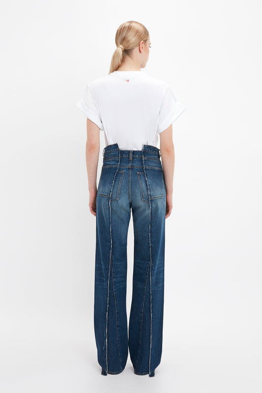 Deconstructed Slim Jean In Dark Vintage Wash