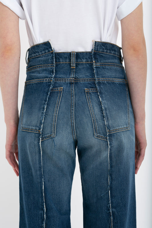Deconstructed Slim Jean In Dark Vintage Wash