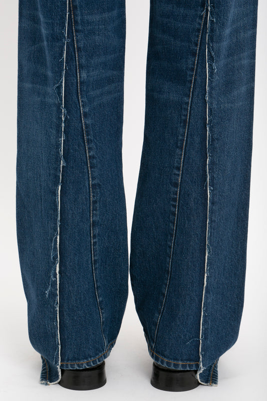 Deconstructed Slim Jean In Dark Vintage Wash